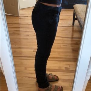 Low rise skinny black pants